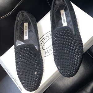 Sz 9.5 Steve Madden Shiny Caviarr Black Shoes